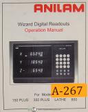 Anilam-Anilam 150 Plus, 350 Plus 800 Wizard, Lathe DRO, Operations Manual Year (1996)-150 Plus-01